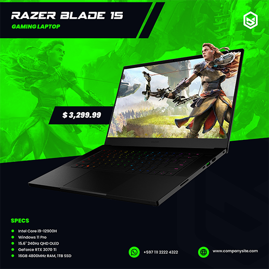 Razerblade gaming laptop ad