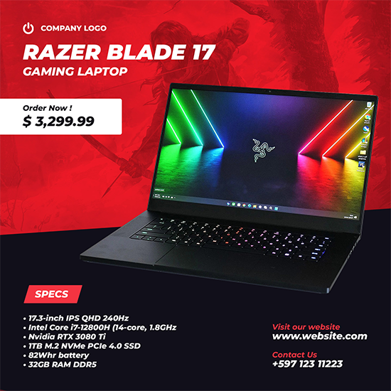 Razerblade gaming laptop ad